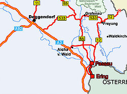 Römerradweg von Passau nach Ering